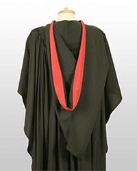 Graduation gown foundation back
