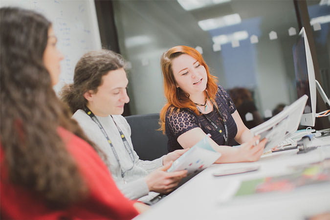 University of Essex students studying