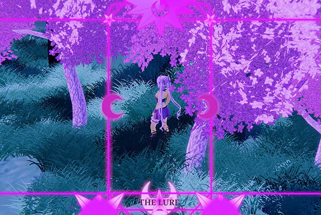 Glimmer includes a new commission by artist Sian Fan, entitled ‘Lure’. A three-screen videogame-based installation reflecting upon manifestations of femininity within virtual spaces.