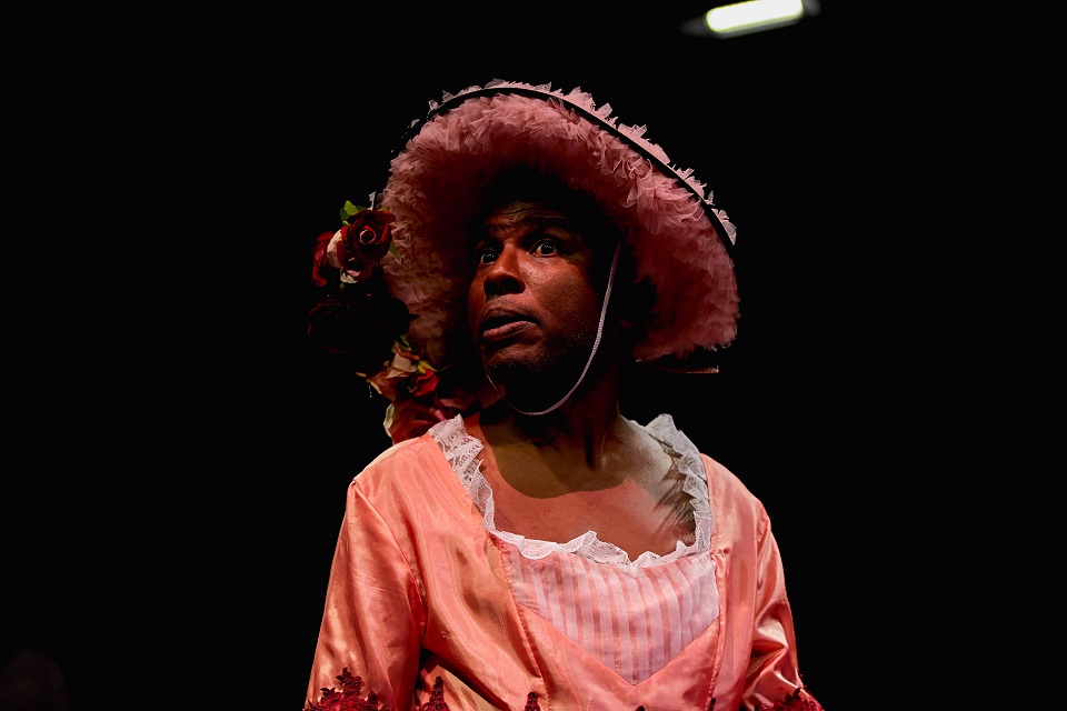 Les Kurkendaal-Barrett performing during The Real Black Swann: Confessions of America’s First Black Drag Queen.
