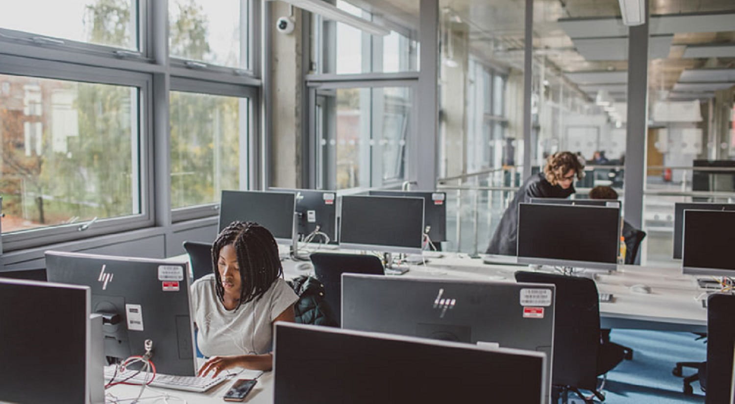 Students working in one of the many IT labs on Colchester campus