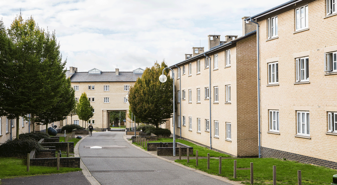 South Courts is near lots of green space and is close to the centre of campus