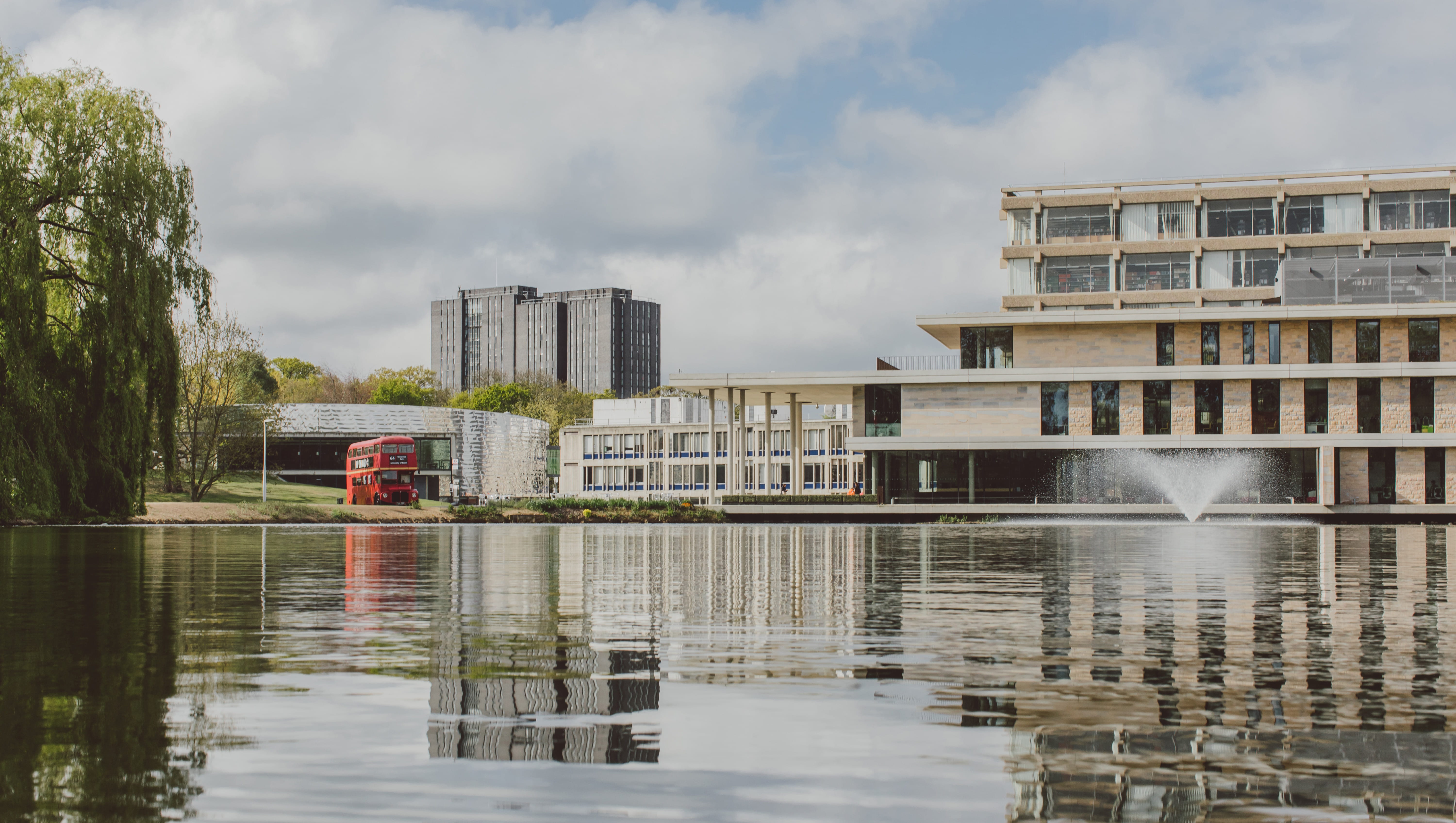 View of Colchester Campus from the lake