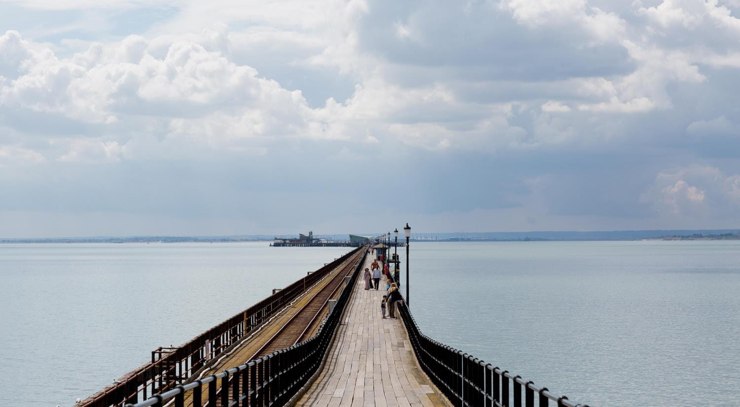 Southend pier view over the sea
