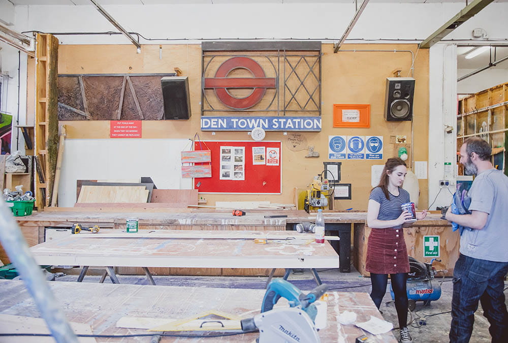 Large workshop at East 15, Loughton