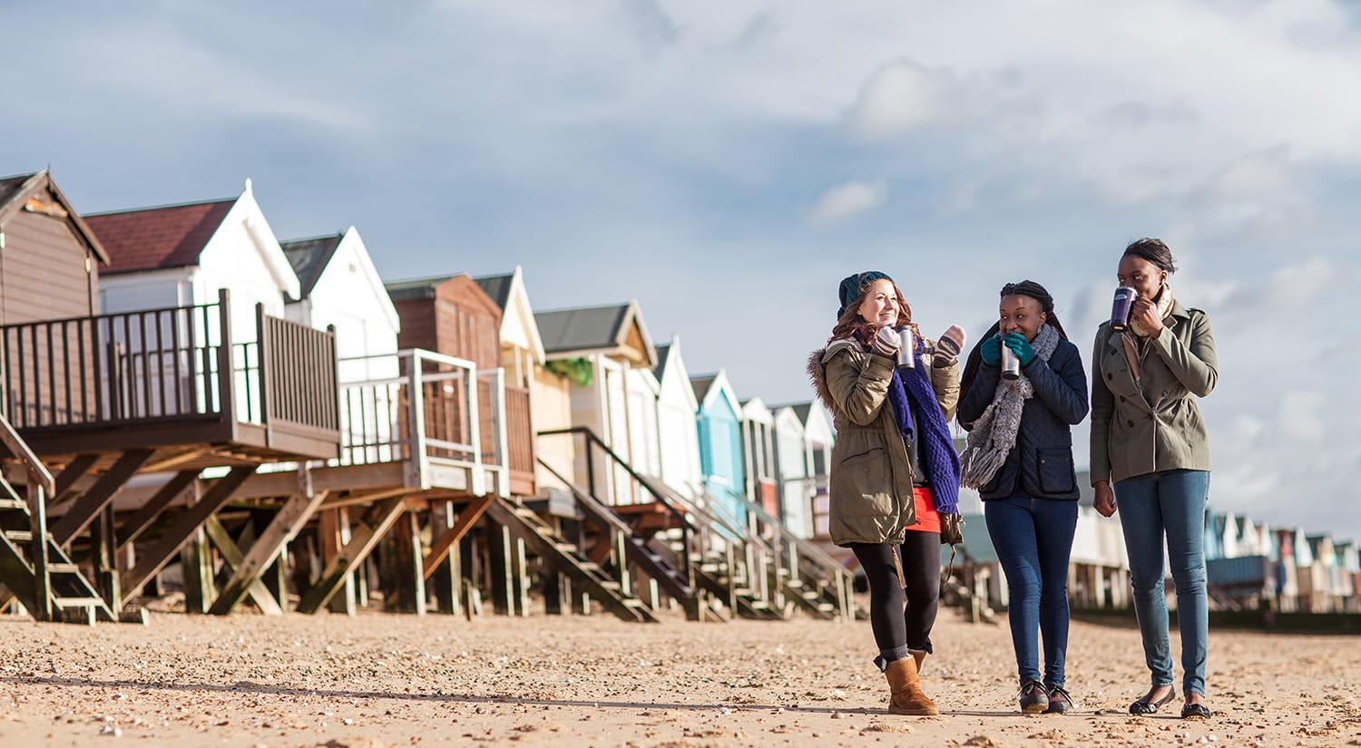 You can take a break from studying with a walk on the beach