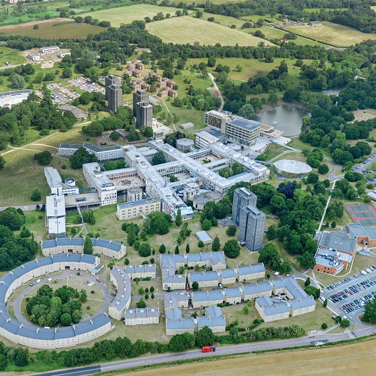Colchester campus aerial view