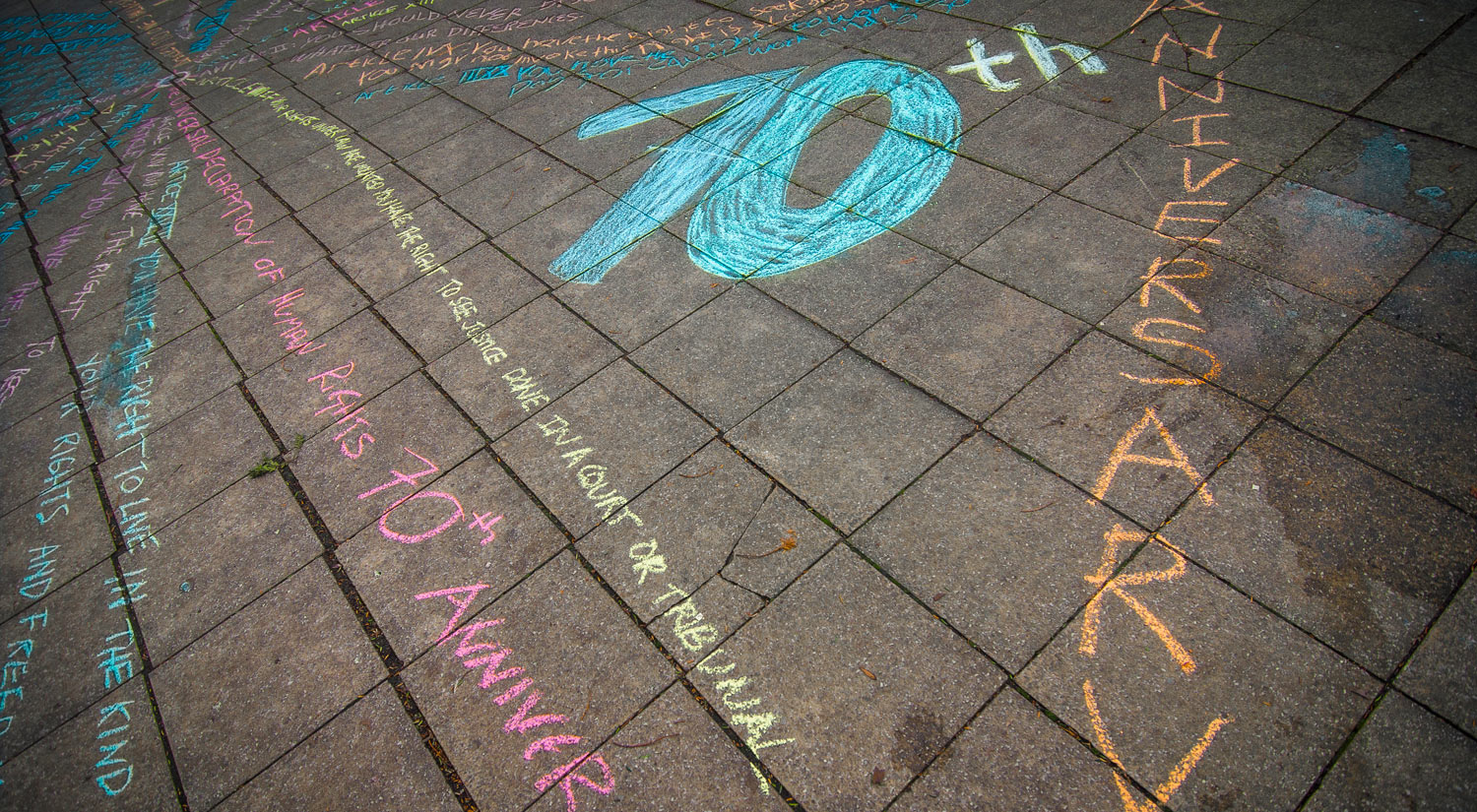 Chalking of the steps 2018