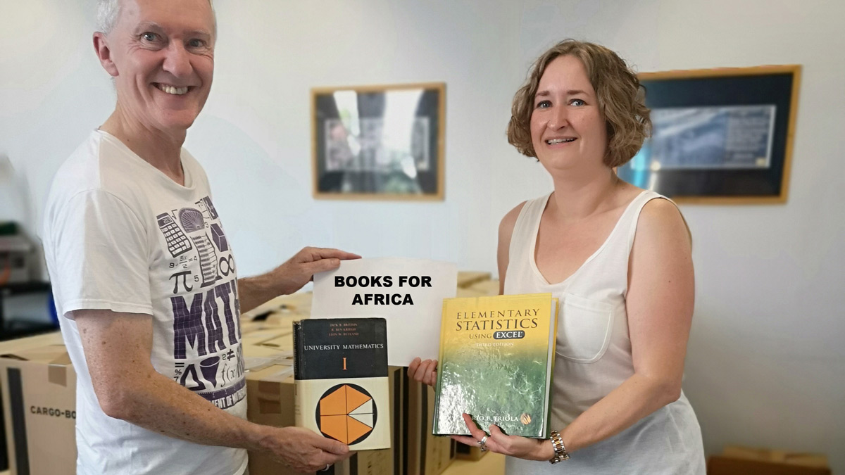 Professor Peter Higgins and department manager Claire Watts)