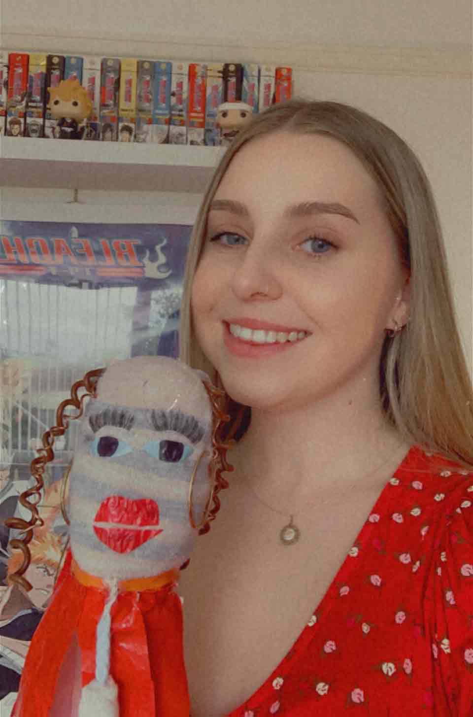 Megan Greenhill and Mandy the Menstrual Waste Puppet