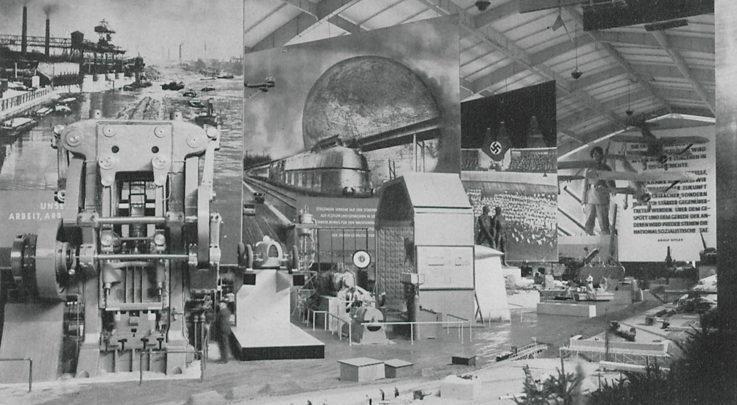 A hall designed by Egon Eiermann for the 1937 exhibition Gebt mir vier Jahre Zeit (Give Me. Four Years). Taubert-Neumann