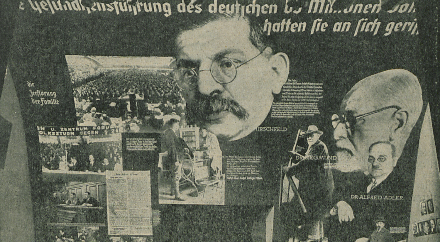 A hall from the 1937–38 antisemitic exhibition Der ewige Jude (The eternal Jew).