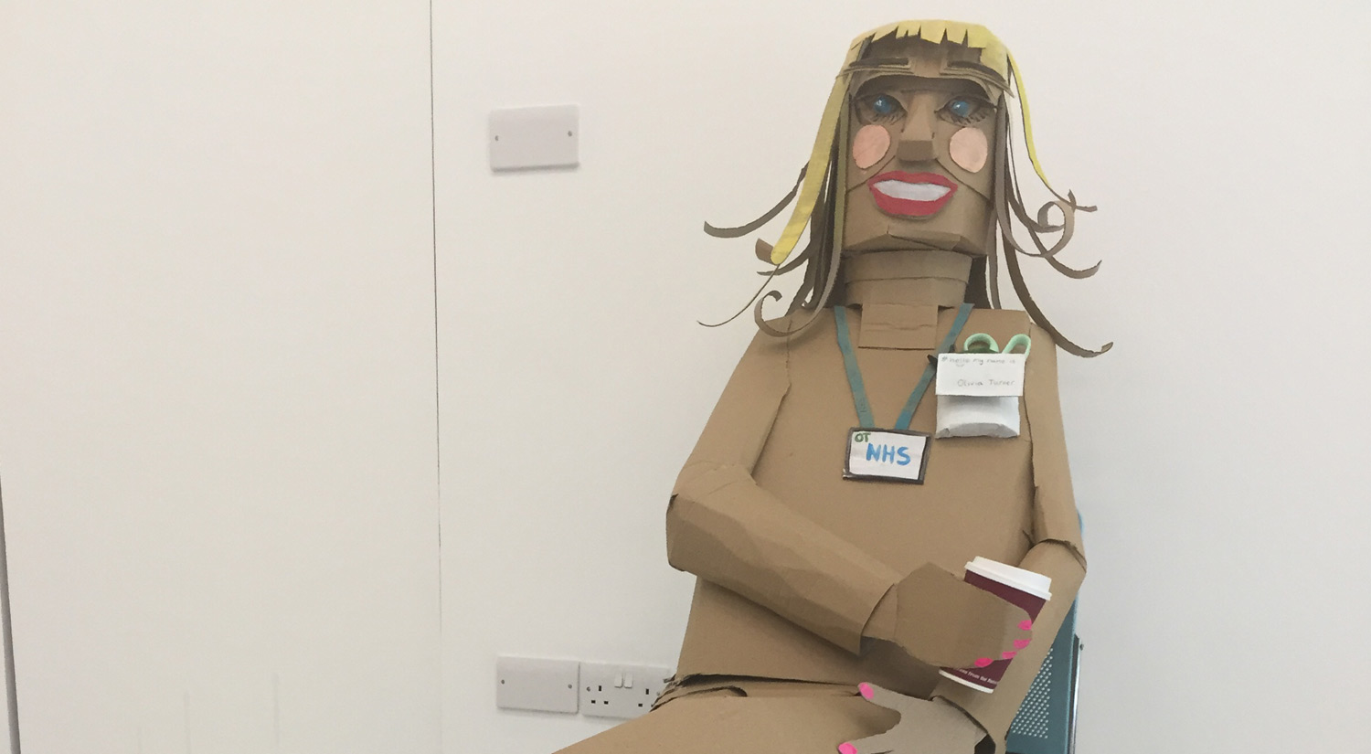 Life-size sculpture of an occupational therapist, created by Gracie's group