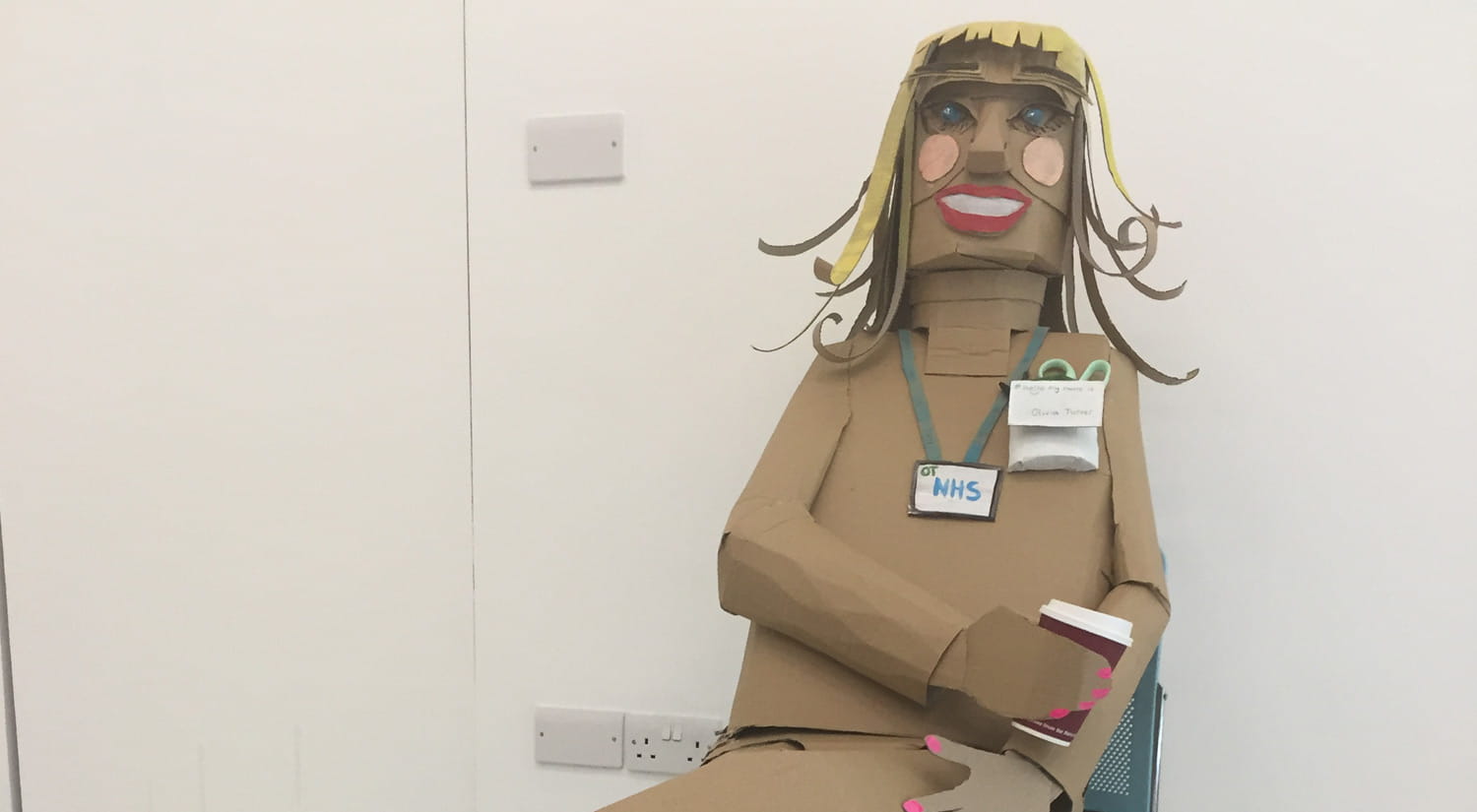 Life-size sculpture of an occupational therapist, created by Gracie's group