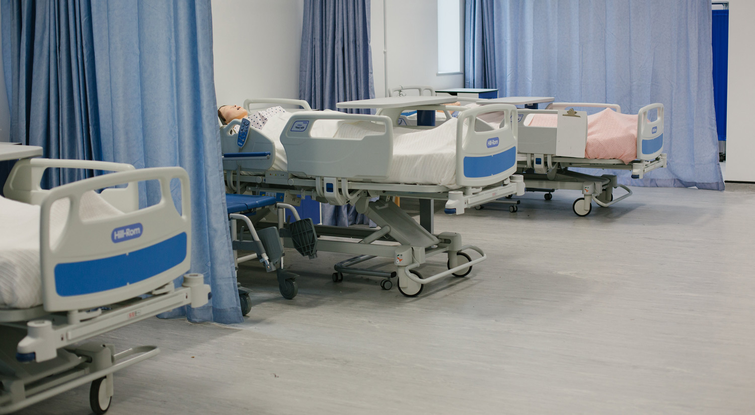 Our new hospital ward where healthcare students can practice treating patients