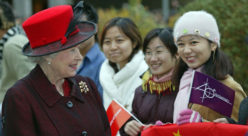 HM The Queen meeting University of Essex students