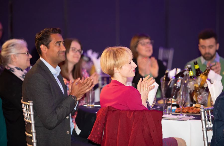 Research Impact awards 2022 - Audience clapping during awards