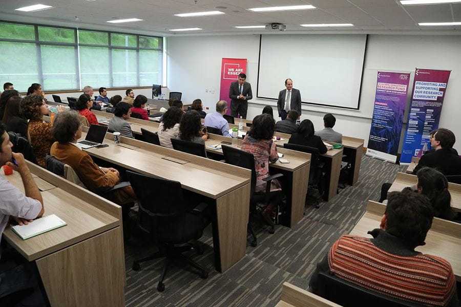 Audience during a GCRF@Essex presentation in Bogata March 2020