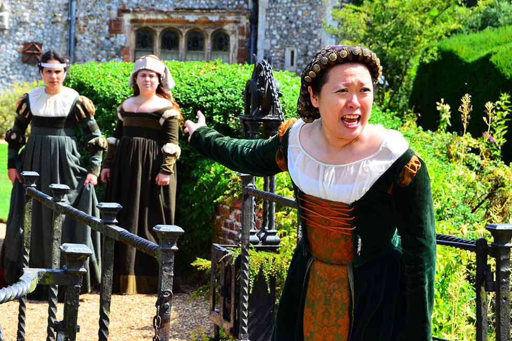 Actors performing at Mannington Hall in one of the Paston Footprints events