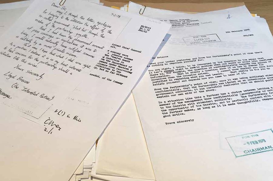 Documents relating to the 1970s blacklisting of John Lewis Partnership