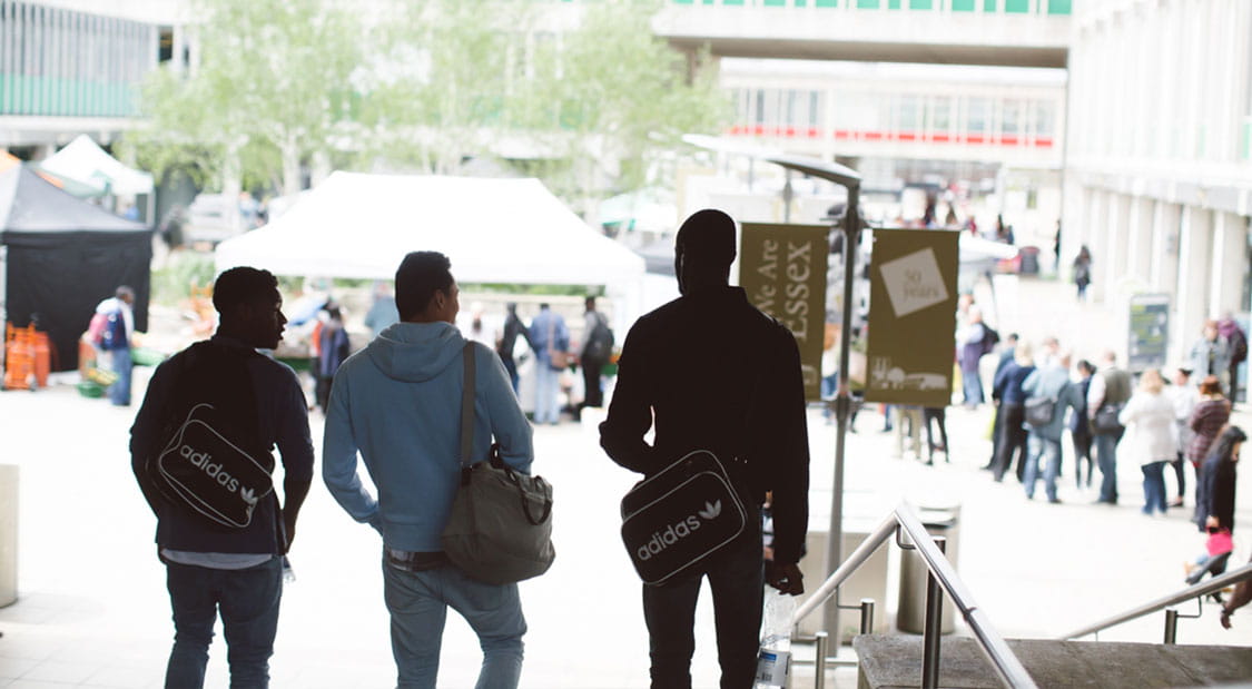 Walk through the bustling Squares; the heart of campus