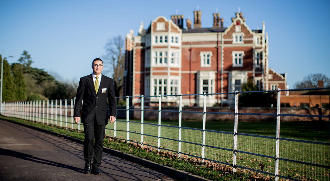 Colchester campus is home to 4-star country house hotel, Wivenhoe House, where Edge Hotel School students work and study