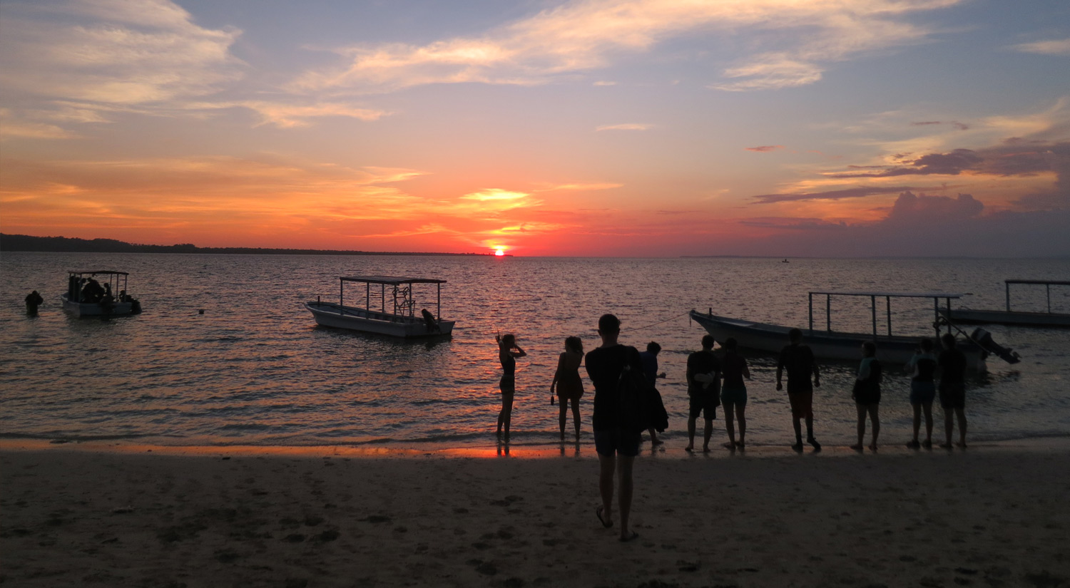 Sunset on Hoga Island, location for our Indonesia marine biology field trip.