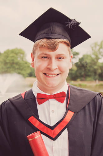 Photo of MSc Actuarial Science graduate, George Brooks