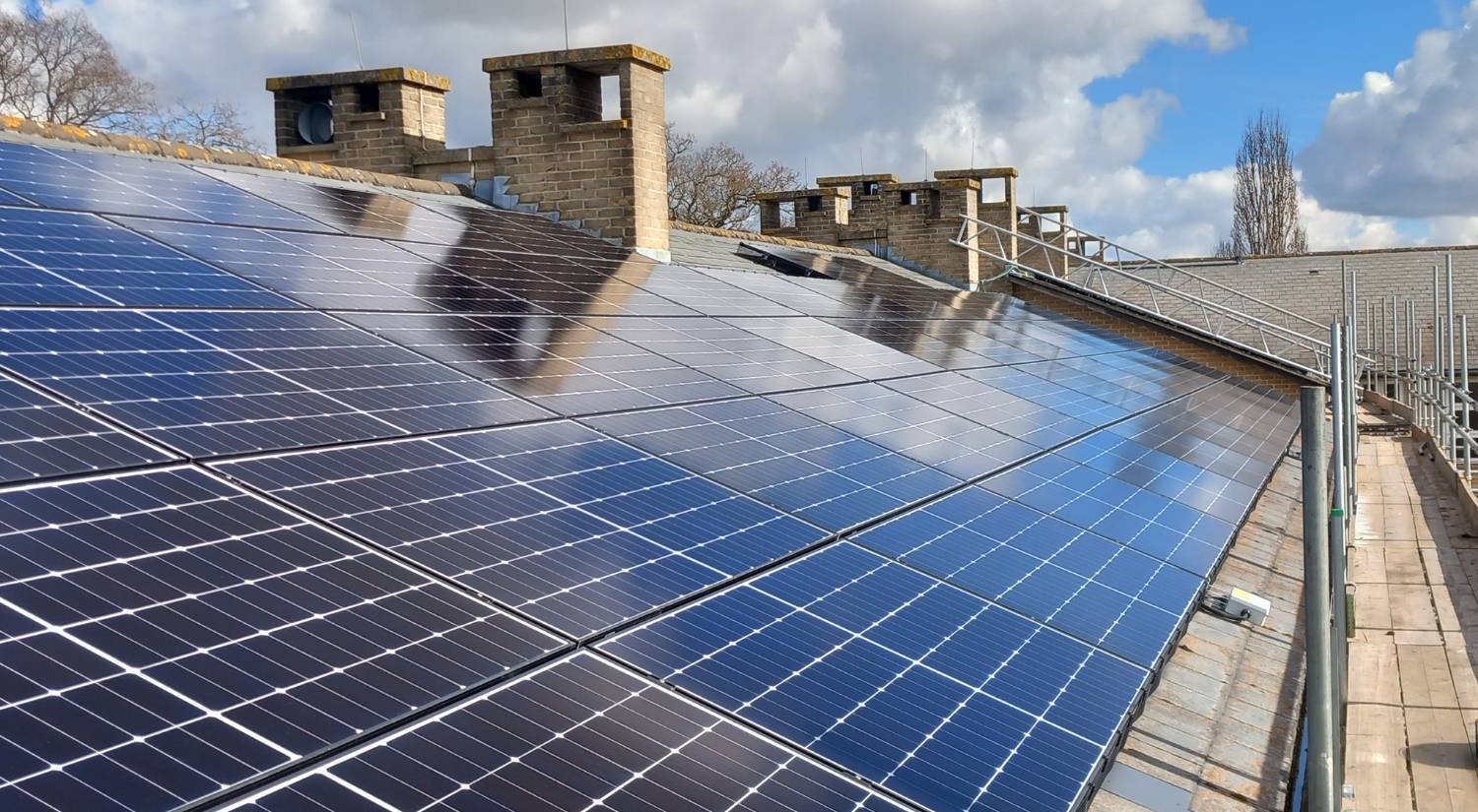 Further installation of solar panels at South Courts