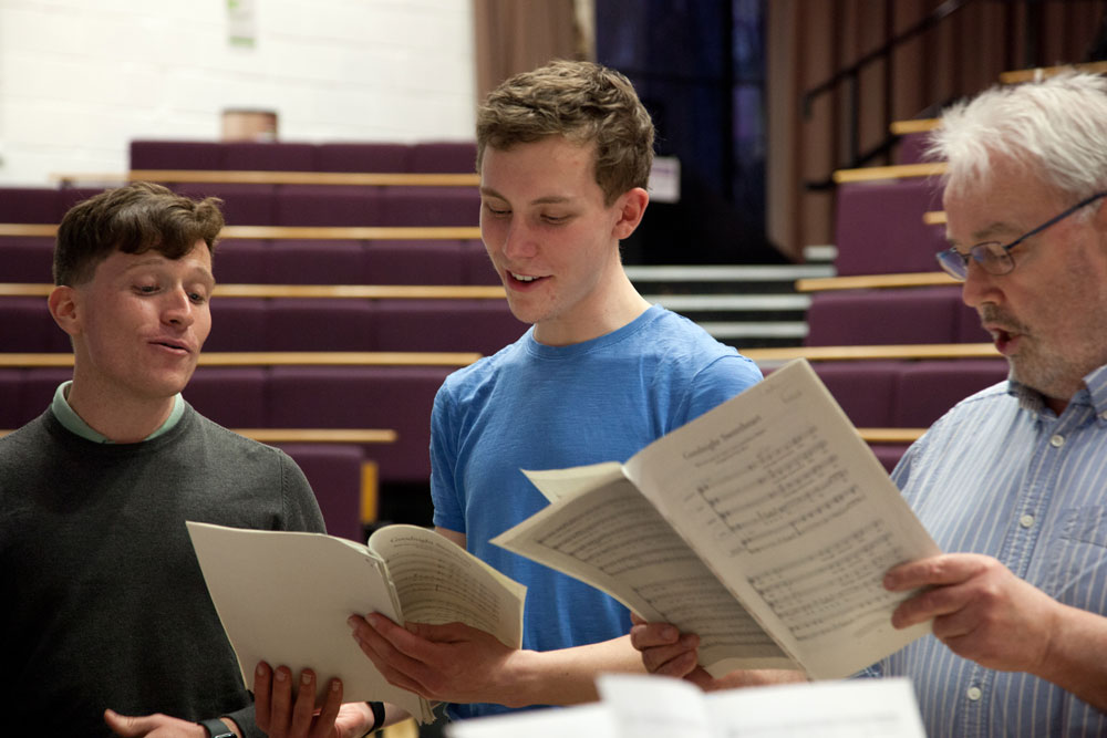 University of Essex Choir rehearsing