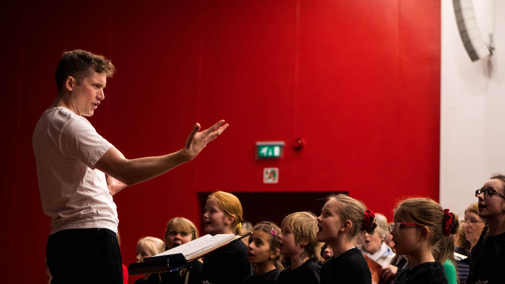 Ben Von-Berg Clark conducting Wivenhoe Youth Choir
