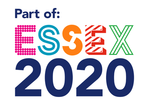 The words "Part of Essex 2020" in large multi-coloured letters.