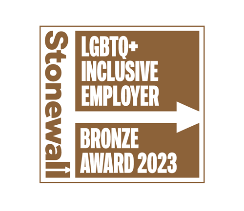 Stonewall LGBQ+ Inclusive Employer bronze award 2023