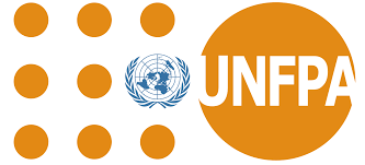 White and orange UNFPA logo