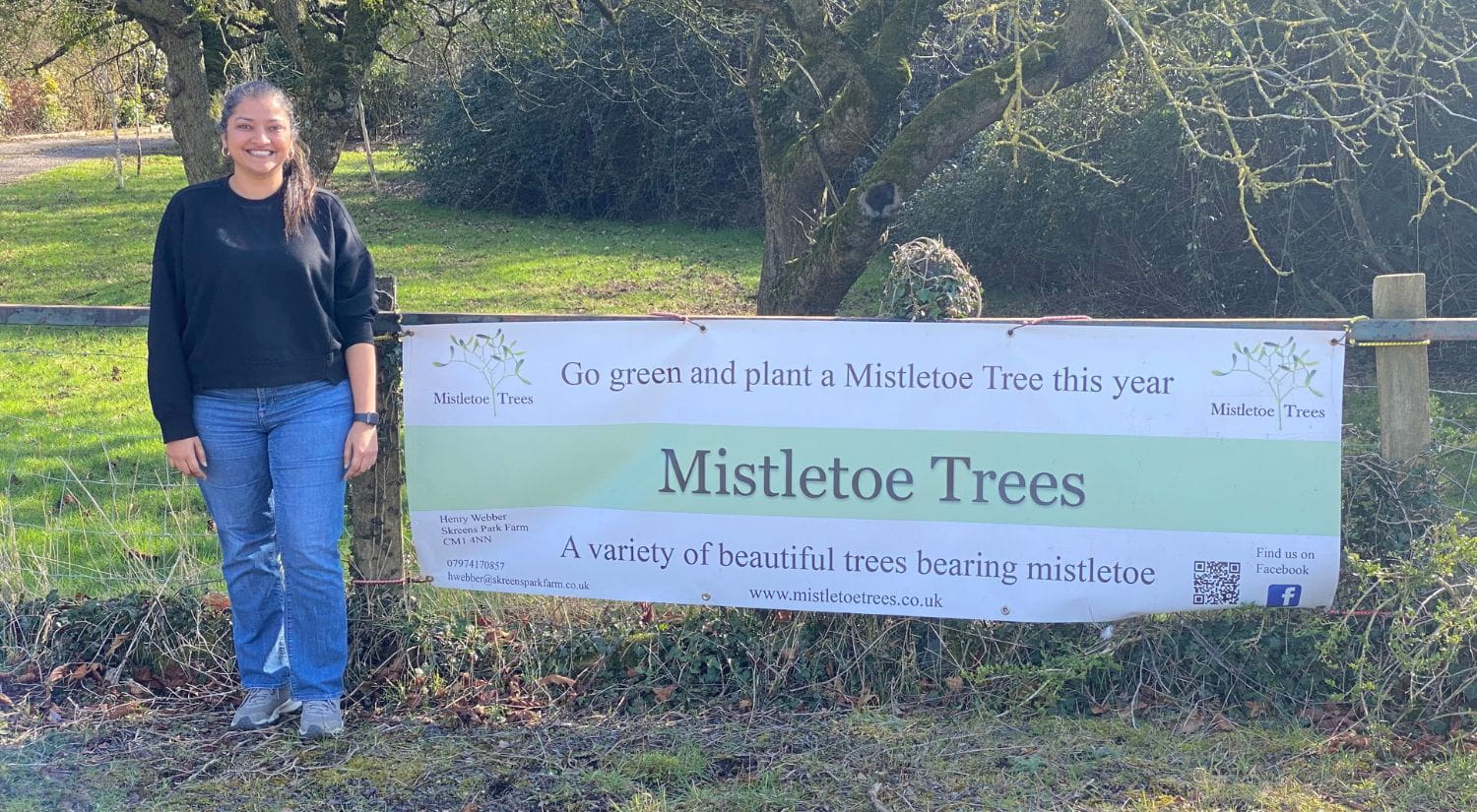 Dr Pallavi Singh at grower Mistletoe Trees