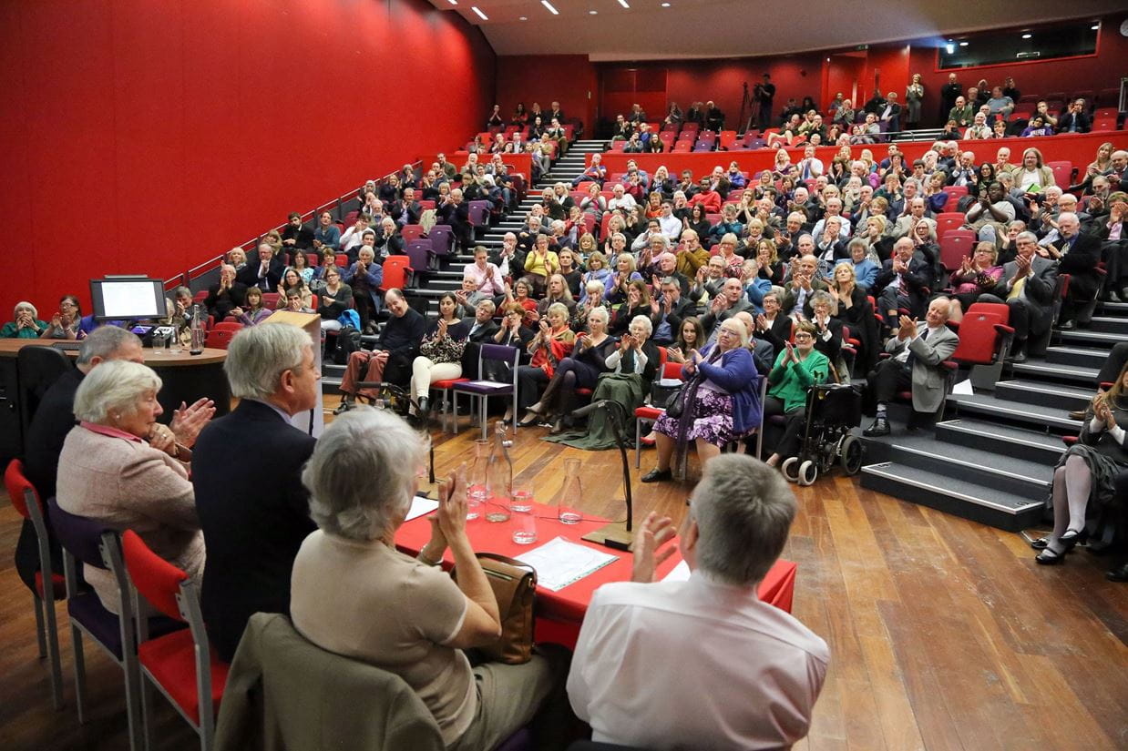 A packed lecture theatre at the Regius Lecture, Department of Government 2014.