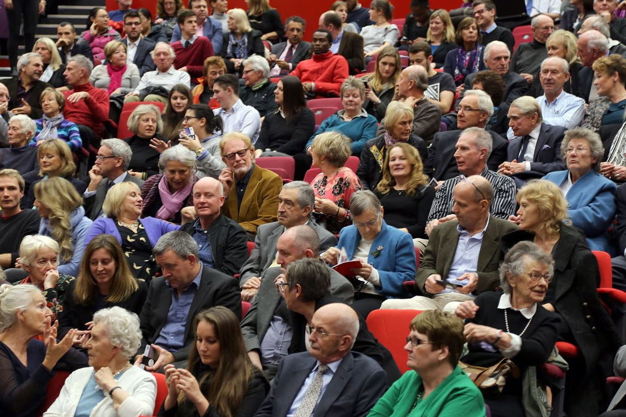 The crowd at the Regius Lecture in Political Science at the University of Essex.