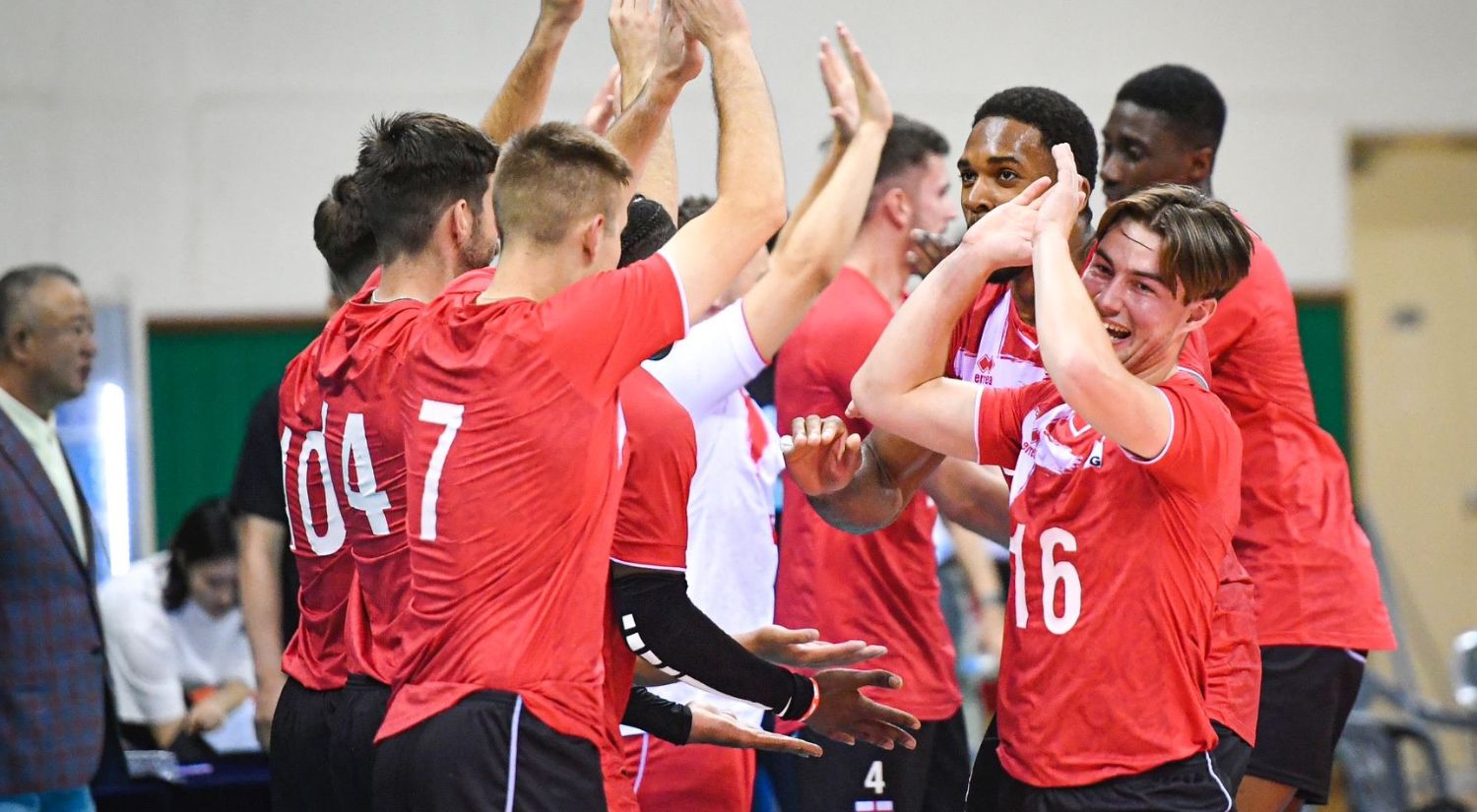 High fives for the England team