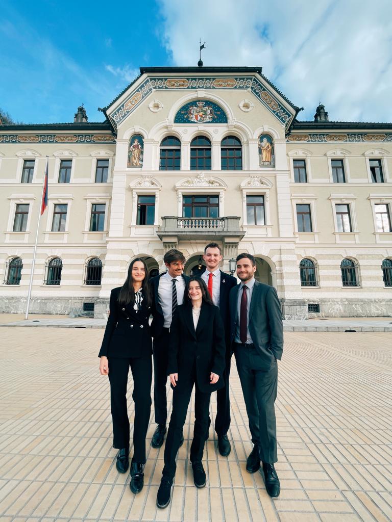 group of students stood outside University of Bern, Switzerland