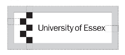 University of Essex logo exclusion zone